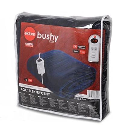Eldom KT100 Bushy Heating Blanket - Electrical Washable with Overheating Protection 9 Heat Levels & Timer | Plush Cozy Fluffy Blanket | 160x120 cm Blue - Buy Online on GoSupps.com