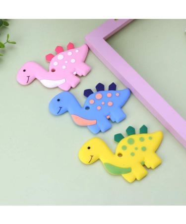 WOWOWO Dinosaur Baby Teether Necklace | BPA Free Silicone Chew Accessories for Safe Teething | International Shipping Available - Buy Online on GoSupps.com