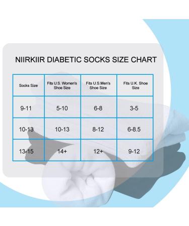 NIIRKIIR Diabetic Socks for Men Women - Loose Fit Non-Binding Seamless Cuff 4 Pack - Buy Online on GoSupps.com
