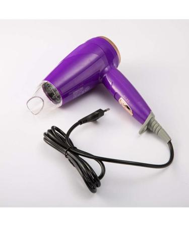 Folding Hairdryer Portable Travel Fast Drying Hair Lightweight Quiet Blow Dryer Compact Small Mini Hair Dryer (Purple) - Buy Online on GoSupps.com