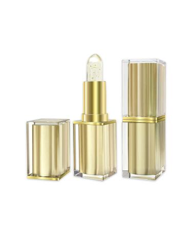 Temperature Changing Lipstick Lasts 24 Hours Gold Transparent Lip Balm Color Changing Lip Balm Waterproof and Long Lasting Lipstick Transfer Free Color Changing 1 Pack