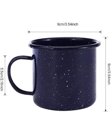 WeddPtyFr Outdoor Camping Mug 16oz - Enamel Travel Tea & Coffee Cup Set - Ideal for Home, Office, Fishing, Picnics - Dark Blue - Buy Online on GoSupps.com