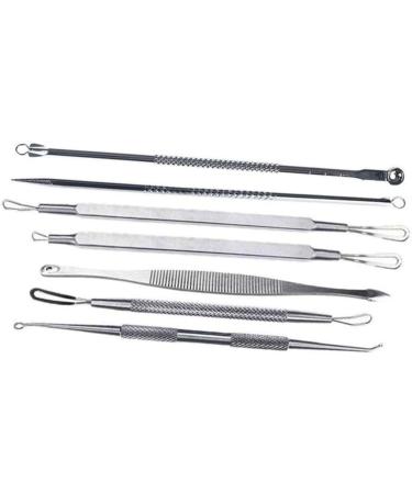 FOMIYES 7pcs Pimple Tools Comedone Extractor Blackhead Extractor Blackhead Removal Tool Set Stainless Steel 1 count (Pack of 1) - Buy Online on GoSupps.com
