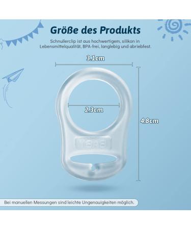 Buy TSTFADAC Silicone Button Ring 2-Piece Pacifier Adapter & Chain | Silicone Baby Dummy Holder Clip | Best Silicone Pacifier Ring for Moms (White) - Buy Online on GoSupps.com