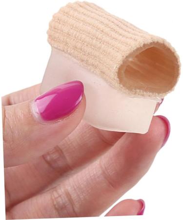 Hemoton Silicone Gel Toe Separator Caps - 1 Pair Beige - Toe Protector Spacers for Toe Alignment and Pain Relief - 2pcs - Buy Online on GoSupps.com
