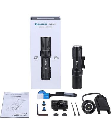 OLIGHT Odin Mini 1250 Lumens Compact Rechargeable Mlok Weaponlight | Remote Switch | 240m Beam Distance | Black - Buy Online on GoSupps.com