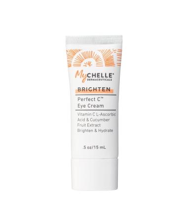 MyCHELLE Dermaceuticals Perfect C Eye Cream (.5 Fl Oz) - Eye Cream for Dark Circles and Puffiness with Vitamin C & Plant Stem Cells to Reduce Visible Signs of Aging and Fine Lines and Wrinkles