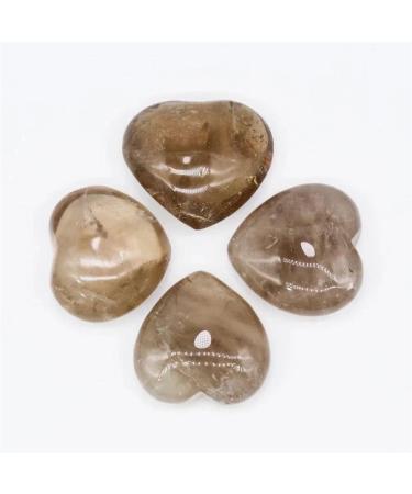 1pc 40mm Natural Crystal Stones Dark Smoky Quartz Heart Beautiful Natural Crystal Stone ERTEYIN - Buy Online on GoSupps.com