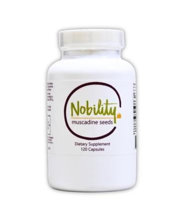 NOBILITY Naturals Muscadine Seed Capsules Antioxidant & Cardiovascular Support Supplement with Natural Vitamin E & Polyphenols
