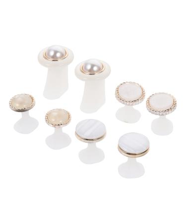 Uonlytech 8Pcs Toe Separators Pearl Nail Art Pedicure Dividers Toe Spacers Toenail Polish Separators Toe Finger Separator for Women Nail Art As Shown 2
