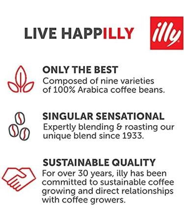 illy Classico Whole Bean Coffee Medium Roast Classic Roast with Notes Of Chocolate & Caramel 100% Arabica Coffee No Preservatives 250g (Pack of 2) Classico Medium Roast 250 g (Pack of 2) - Buy Online on GoSupps.com