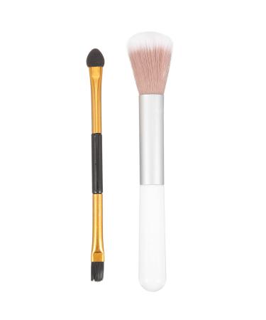 Healvian 2pcs Eye Shade Highlighter Brush Blend Makeup Brush For Eyeshadow and Liner Makeup Tools Double Head Eyeshadow Makeup