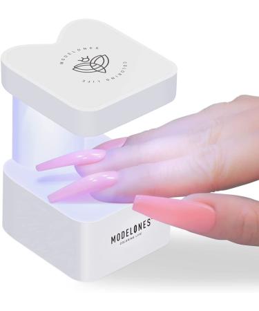 Modelones Mini LED Nail Lamp - Portable UV Gel Nail Dryer with Quick-Dry Technology - Travel-Friendly Cute Meow Design for Home DIY Manicures - Buy Online on GoSupps.com