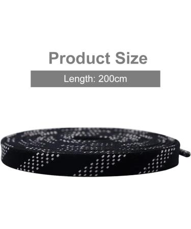 Ice Hockey Skate Laces - Waxed Flat Wide Laces for Enhanced Performance | Durable & Tearproof Black Laces - 1 Pair - Buy Online on GoSupps.com