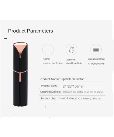 Painless Facial Hair Remover for Women - Waterproof Shaver Razor with LED Light - Ideal for Face, Bikini, Upper Lip, Chin - Matte Black - Buy Online on GoSupps.com