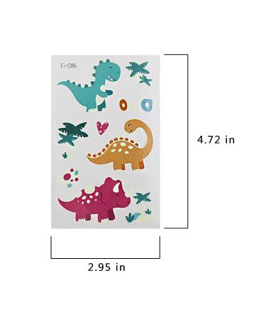 Luminous Dinosaur Temporary Tattoos for Kids - 160 Styles | Glow Dinosaur Decorations for Birthday Party | Boys and Girls 20 Sheets Dinosaur Tattoos Stickers - Buy Online on GoSupps.com