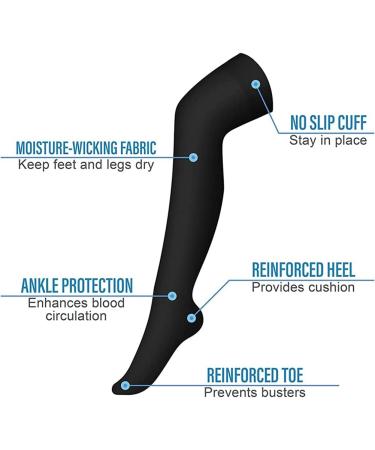 Cheeroyal Knee-High Compression Stockings - 3 Pairs for Women & Men | Copper Compression for Running Cycling & Sports - S-M WQH143-3 - Buy Online on GoSupps.com