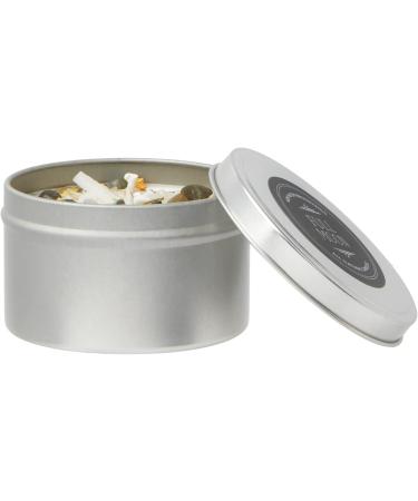 Full Moon Candle by New Moon Beginnings | Purification & Cleansing - Aromatherapy Soy Candle with Dried Flowers Herbs & Crystals - 8oz Metal Tin - Buy Online on GoSupps.com