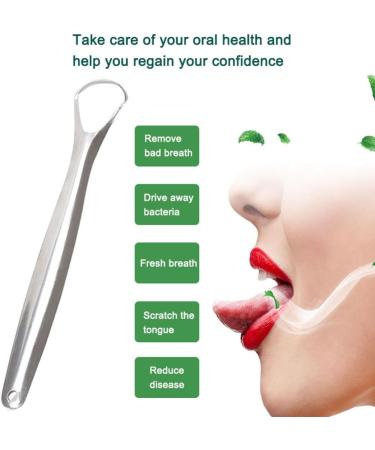 Buy Suliudaji Stainless Steel Tongue Cleaner Set - 2-Piece Tongue Brush for Fresh Breath & Oral Hygiene | Ideal for Adults & Children - Buy Online on GoSupps.com