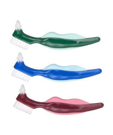 Minkissy Double -headed false toothbrush cleaner toothbrush toothbrush toothbrush toothbrush toothbrush toothbrush toothbrush toothbrush self -adhesive 3 pieces