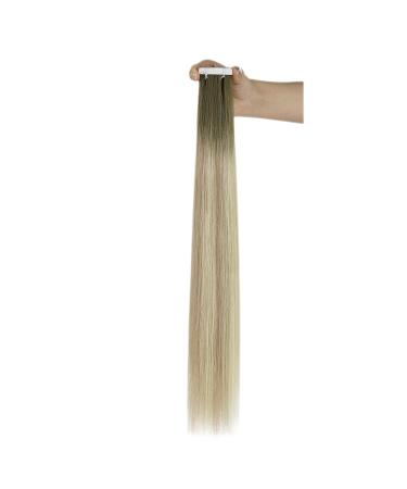 Youngsee Ombre Tape-In Extensions | 60cm Real Hair Dark Brown to Blond Virgin Smooth Weft - 5PCS #4/7/80 - Buy Online on GoSupps.com