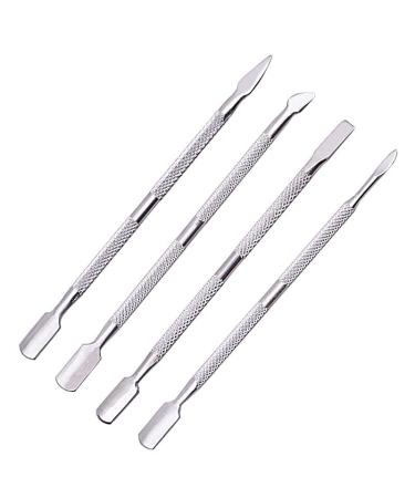 4 Pcs/Set Steel Double-Ended Cuticle Pusher Dead Skin Remover Manicure Cleaner Care Nails Art Tool Manicure Set
