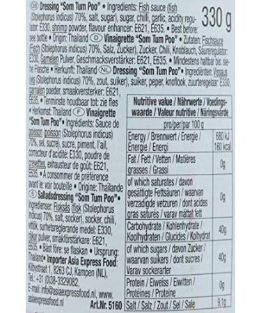 ZAAB SIAM Som Tum Poo Vegetable Dressing - Premium 330g Authentic Thai Flavor for International Shipping - Buy Online on GoSupps.com