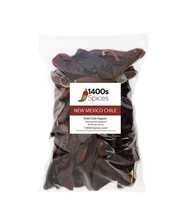 8oz New Mexico Dried Whole Chile Peppers, Chili Seco Pods for Authentic Mexican Food by 1400s Spices 8 Ounce (Pack of 1)