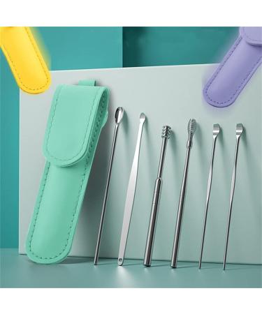 6-Piece Ear Pick Earwax Removal Kit with Innovative Spring Tool in Purple Storage Box - Buy Online on GoSupps.com