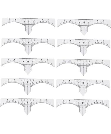 Baluue 10pcs Set Eyebrow Stencil Microblading Eyebrow Ruler Brow Ruler Sticker Eyebrow Template White - Buy Online on GoSupps.com