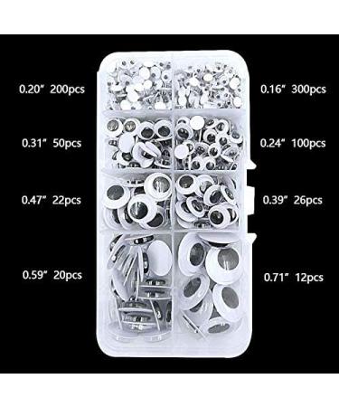 Vivixin 730pcs Self Adhesive Black Wiggle Googly Eyes for Crafts - Large & Small Assorted Sizes Sticker Eyes for DIY Projects - Buy Online on GoSupps.com