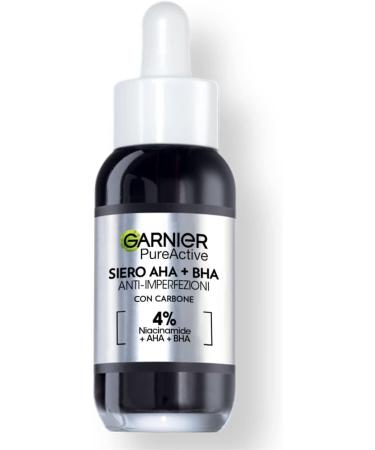 Garnier PureActive Anti-Imperfections Face Serum with Charcoal Niacinamide AHA BHA Treatment Pimples Blackheads Redness Light Mattifying Unifying Formula Without Residue - 2 Bottles of 30ml - Buy Online on GoSupps.com