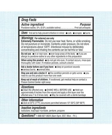Betadine Antiseptic Dry Powder First Aid Spray 5% Povidone-Iodine - 2 FL OZ | Kills Germs in Minor Cuts, Scrapes, Burns | Infection Protection, No Mess, No Drip, No Sting, Alcohol-Free - Buy Online on GoSupps.com