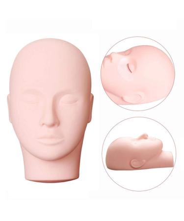 Soft Silicone Male & Female Head Model for Eyelash Extension Practice - Derkoly Professional Training Tool - Buy Online on GoSupps.com