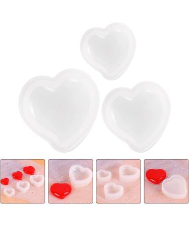 Cabilock 3pcs Peach Heart Silicone Mold Molds for Candles Molds for Resin Stencils for Crafts Heart Shape Silicone Resin Heart Chocolate Heart Baking Silicone DIY Mold Decoration Mold White 7.4x6.8cm White - Buy Online on GoSupps.com
