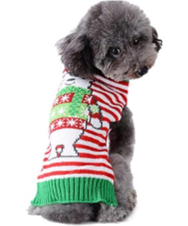 ABRRLO Christmas Dog Sweater - Warm & Cute Holiday Sweater for Small/Medium Dogs (Bear-01 XS) - Buy Online on GoSupps.com
