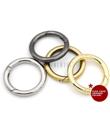 CRAFTMEMORE 2pcs 2 Inches Inner O Ring Spring Opening Snap Trigger Clip Buckle Charm Purse Making SCOS (Gold) - Buy Online on GoSupps.com