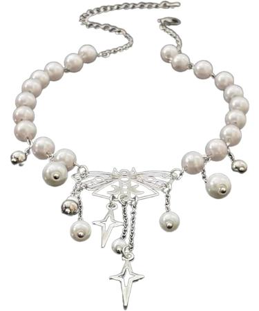 Shop Stylish Faux Pearl Butterfly Pendant Necklace - Adjustable Fashion Jewelry for Women | OralGos - International Shipping Available - Buy Online on GoSupps.com