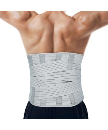 Broadened back support belt lumbar spine intervertebral discs spine waist shimmering lower back relief pain men (size: xxl)