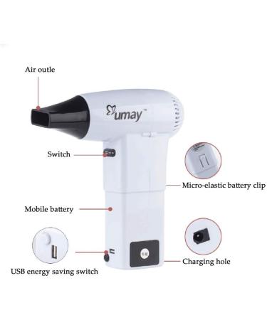 Cordless Hair Dryer 450W Rechargeable Wireless Blow Dryer for Travel/Camping/Baby Care/Pet Care/Outdoor - Buy Online on GoSupps.com