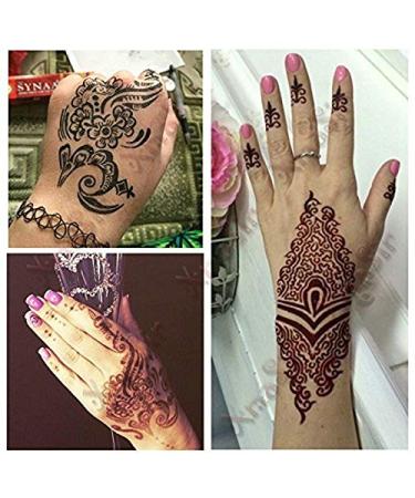 Henna Tattoo Stencil Kit - 40 Self-Adhesive Sheets for Indian Arabian Body Art - Buy Online on GoSupps.com
