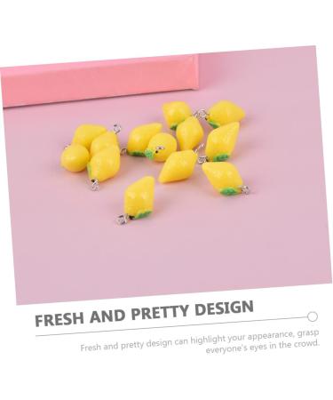 COOLHIYA 10pcs Lemon Pendant Fruit Charm Mini Charms Hawaiian Party Favors Lemon Beads Dangle Charms Yellow Lemon Charms Fake Lemon Model Jewelry Making Charms Resin Connector The Summer - Buy Online on GoSupps.com