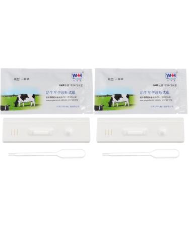 PopetPop 2 STK pregnant tester test strips for farm animals for cow animal testing stripes for cow animal test paper farm animal tool steel strap plastic white high precision whitex2st 13x6.2x1cmx2pcs
