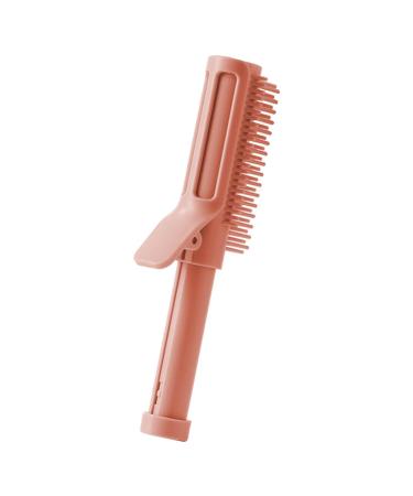 Hair Root Retractable Hair Volumizing Styling Tool 2-in-1 Curling Comb Curlers on Top of Head Retractable Curling Comb Grip Hair Root Volume Hair Styling Tools for Home Travel Pink