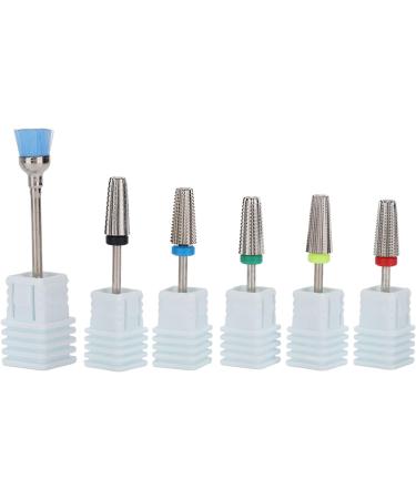 Nail Drill Bit Multifunctional Nail Drill Bit Set Nail Drill Bits Multifunctional Nail Drill Bits Tungsten Steel 5 in 1 Nail Polishing Grinding Head Manicure Tool (Silver) - Buy Online on GoSupps.com