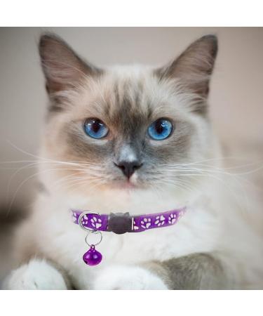 Hepplly 2-Pack Reflective Cat Collars with Bell - Quick Release Kitten Collars (Purple) | Shop Internationally - Buy Online on GoSupps.com
