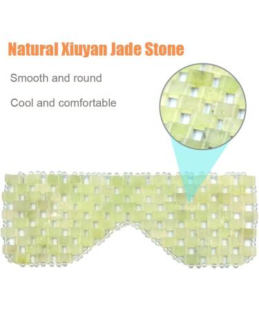 Jade Eye Mask | Natural Cold Therapy for Eye Fatigue | Relax & Revitalize | International Shipping Available - Buy Online on GoSupps.com