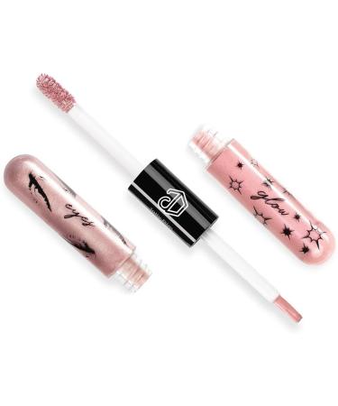 Jolly Dim by Inglot 2-in-1 Eye and Face Makeup Kit Rose Gold 4. Rose Gold 4 Liquid Eyeshadow and Caramel 4 Liquid Highlighter - Buy Online on GoSupps.com