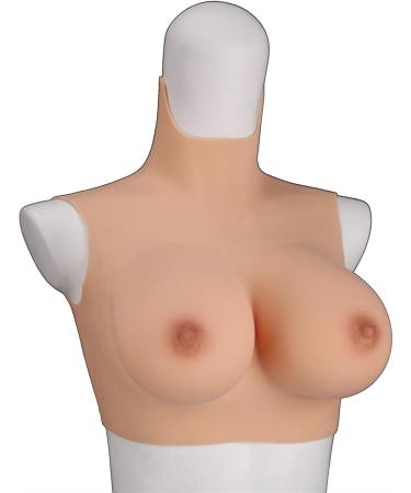 Knobico Realistic Silicone Breast Enhancers - Perfect for Halloween Christmas Mastectomy Weddings & Cosplay (Size E - 1350g) - Buy Online on GoSupps.com