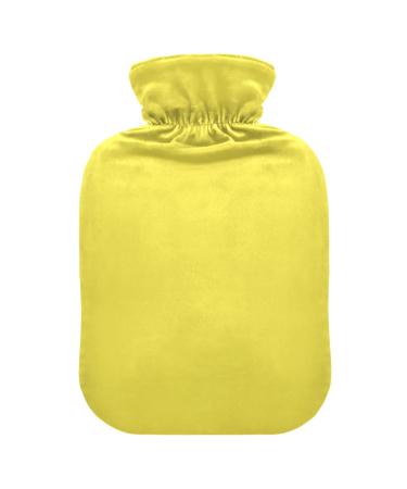 Yellow hot water bottle with cover hot water bottles for pain relief hand feet hot water bottle for warming hands 2 l